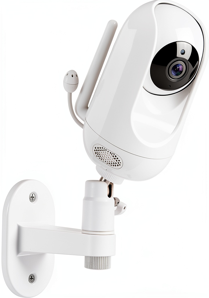 Installing Momcozy Baby Monitor Wall Mount White ABS on a wooden crib side panel