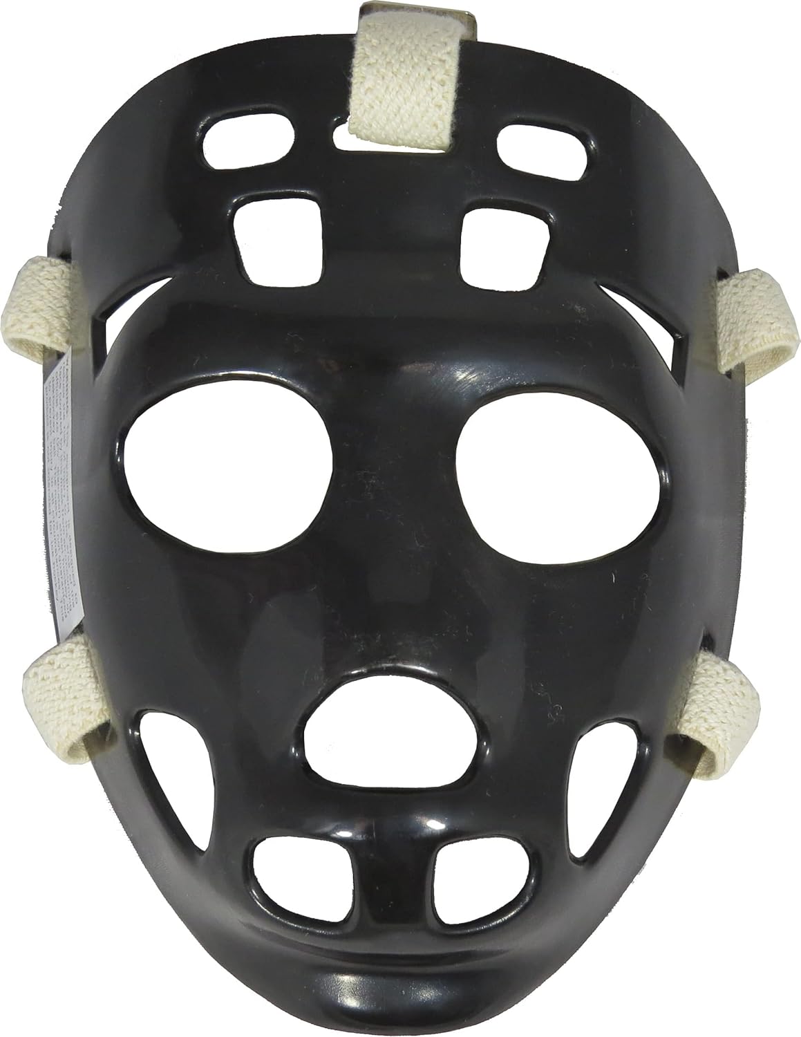 Goalkeeper wearing Mylec mask during a street hockey game