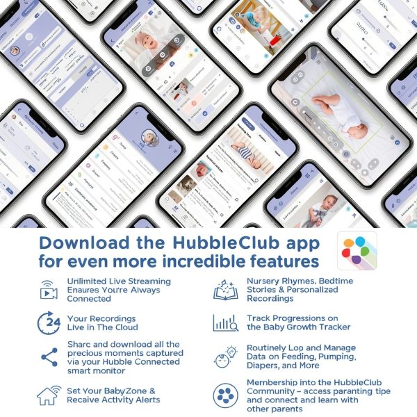 Hubble Connected Smart Baby Monitor Plastic 5 Inch Touch-4