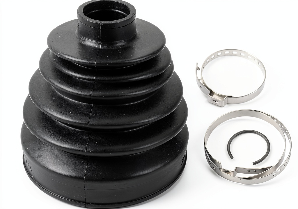 Heroffix CV Joint Boot Kit components laid out on a garage workbench