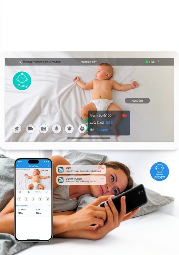 Babytone Smart Sleep Sock Blue Plastic Monitor-2