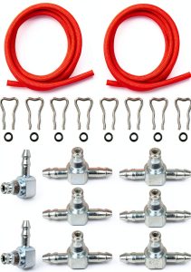 RANSOTO Diesel Fuel Return Kit Chrome Steel 2‑Port-0