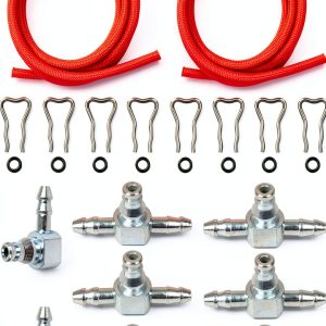 RANSOTO Diesel Fuel Return Kit Chrome Steel 2‑Port-0