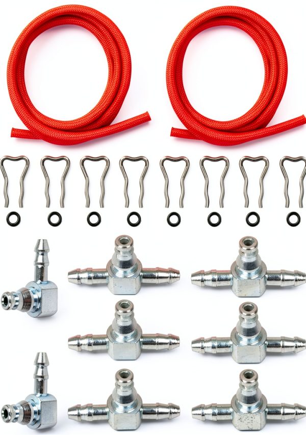 RANSOTO Diesel Fuel Return Kit Chrome Steel 2‑Port-0