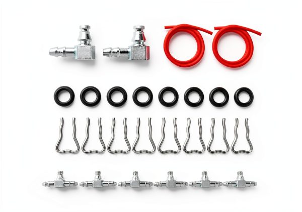 RANSOTO Diesel Fuel Return Kit Chrome Steel 2‑Port-1