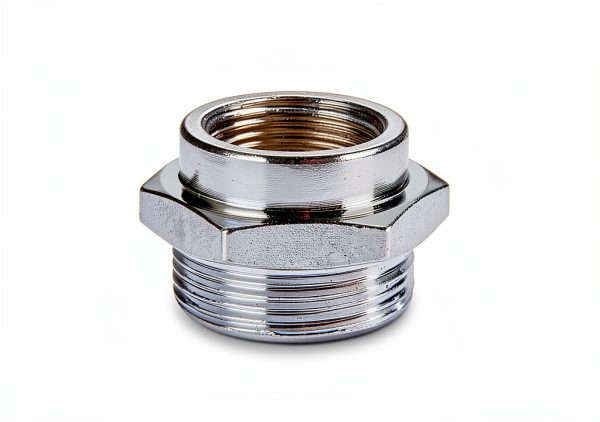 Fuel Line Mr. Gasket Chrome-Plated 1552 Dual Hose Barb Hex Fittings-5