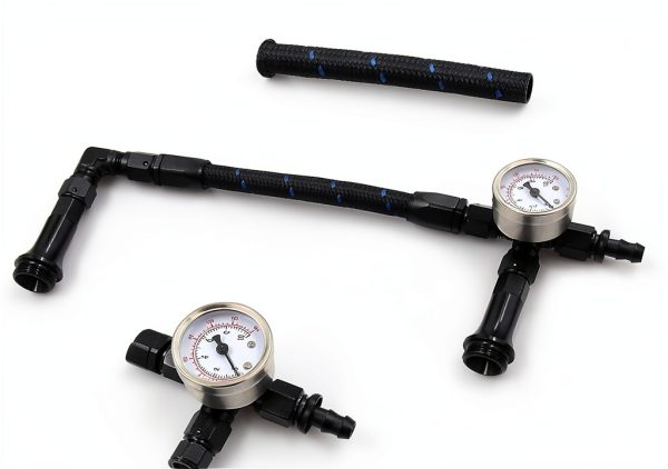 LVOUP Aluminum Dual Fuel Line Kit 1/4" ID x 7/16" OD Black for 4150-3