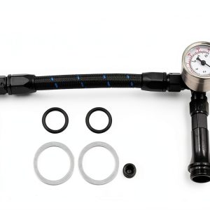 LVOUP Aluminum Dual Fuel Line Kit 1/4" ID x 7/16" OD Black for 4150-0
