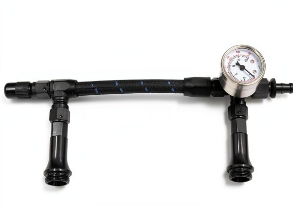 LVOUP Aluminum Dual Fuel Line Kit 1/4" ID x 7/16" OD Black for 4150-1