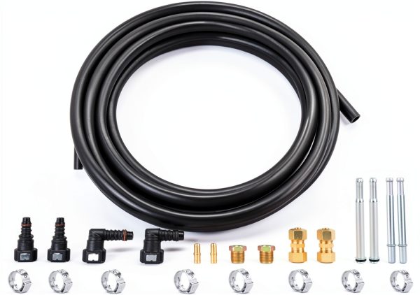 Mupera Nylon Fuel Line 5/16 Inch 25ft Black Replacement Kit AIRKIT-516-0