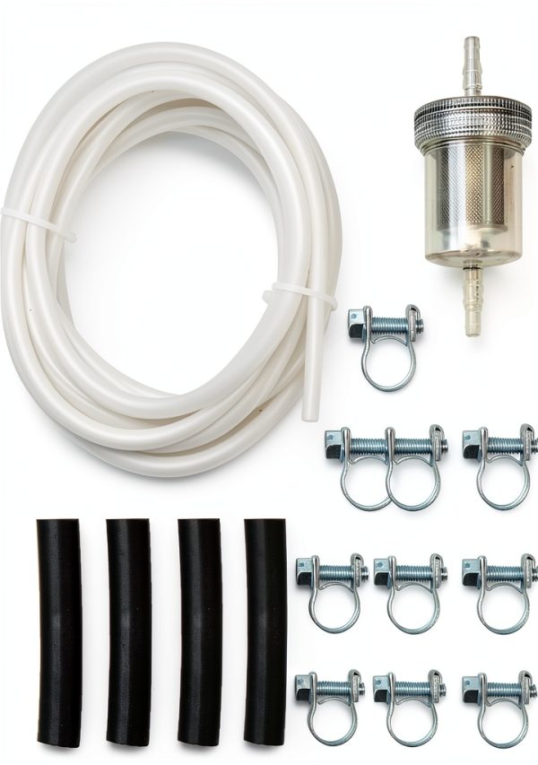 Fuel Line Kit AUPARTIK 5m Stainless Steel Diesel Filter Set Black-0