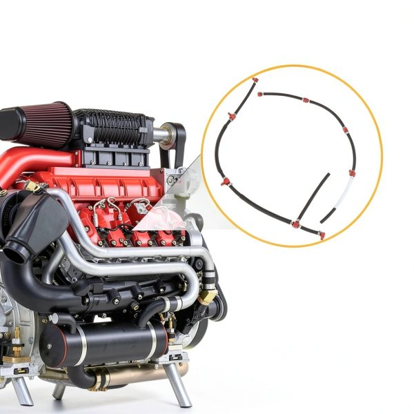 KPALAG Diesel Return Hose Assembly with Aluminum Connectors-5