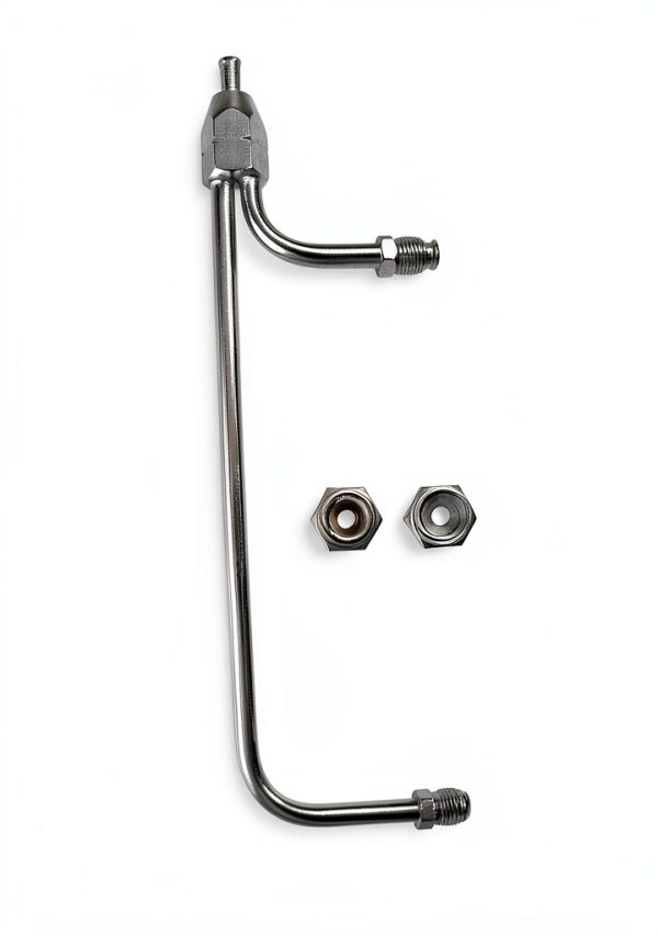 Fuel Line Mr. Gasket Chrome-Plated 1552 Dual Hose Barb Hex Fittings-1