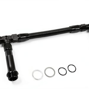 BARTOO Dual Fuel Line Kit 4150 Carb 8AN Black with Gauge-0