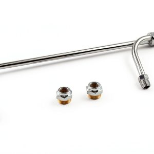 Fuel Line Mr. Gasket Chrome-Plated 1552 Dual Hose Barb Hex Fittings-0