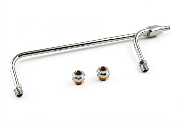 Fuel Line Mr. Gasket Chrome-Plated 1552 Dual Hose Barb Hex Fittings-0