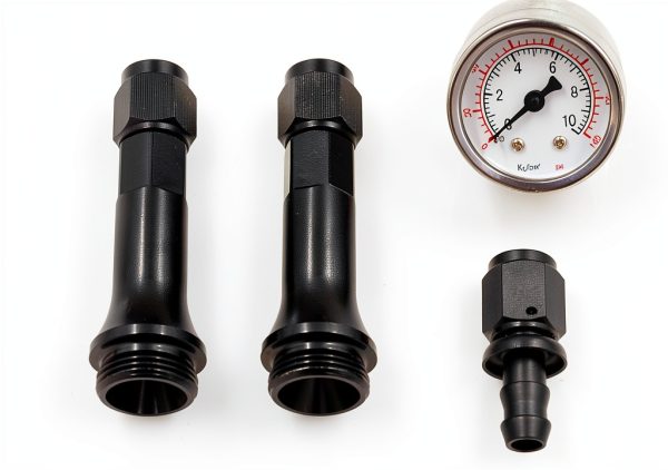 LVOUP Aluminum Dual Fuel Line Kit 1/4" ID x 7/16" OD Black for 4150-4