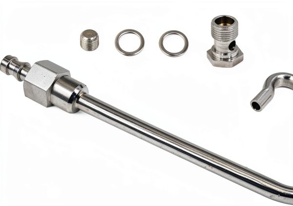 Fuel Line Hose LAFORMO Chrome Steel 3/8 In. Rubber with Triple Plating-3
