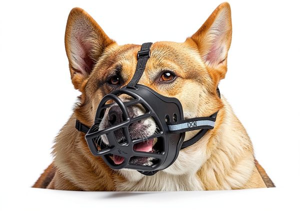 Dog Muzzle, Breathable Basket Muzzles for Small Medium Large Sized Dogs, Adjustable Humane Cage Mouth Cover for Grooming Biting Chewing, Allows Panting and Drinking (Soft Rubber, S)-3