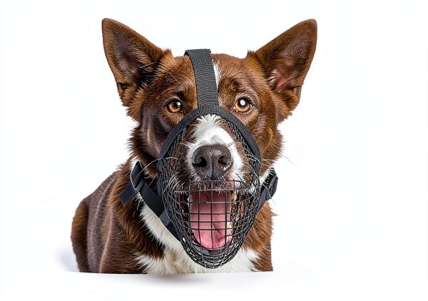 Crazy Felix Dog Muzzle, Soft Mesh Muzzle for Small Medium Large Dogs Labrador German Shepherd, Breathable Adjustable Mouth Guard for Biting Chewing Scavenging, Allows Panting and Drinking(Balck, L)-7