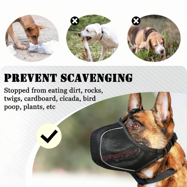 Dog Muzzle Mayerzon Patented Mesh Soft Muzzle for Large and Small Dogs-4