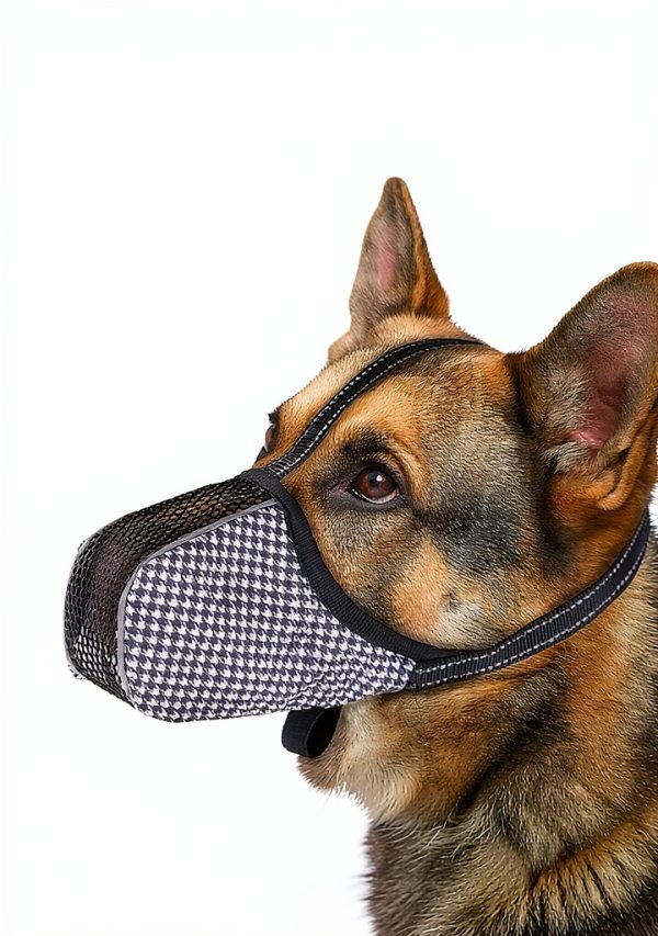 Dog Muzzle Extra Small Soft Air Mesh Adjustable Guard by JOYPAWS Black-1