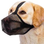 Crazy Felix Dog Muzzle, Soft Mesh Muzzle for Small Medium Large Dogs Labrador German Shepherd, Breathable Adjustable Mouth Guard for Biting Chewing Scavenging, Allows Panting and Drinking(Balck, L)-0