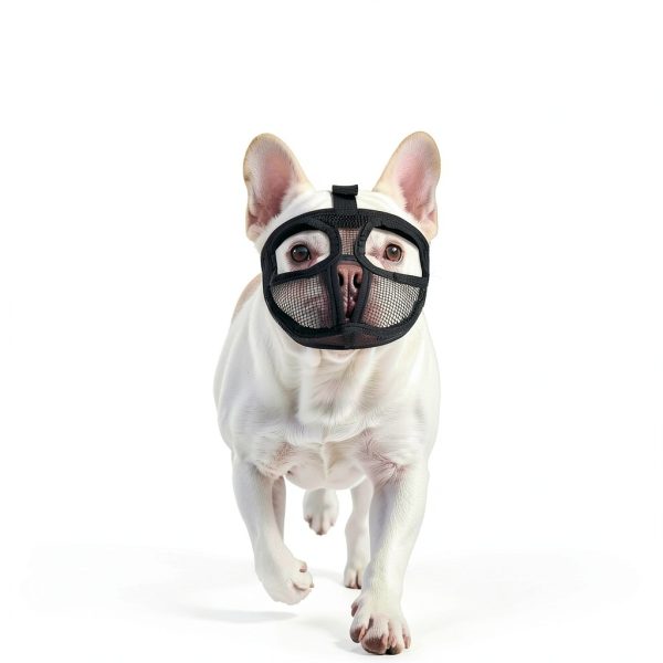 French Bulldog Muzzle by Herrypiggy Breathable Mesh Adjustable- M-5