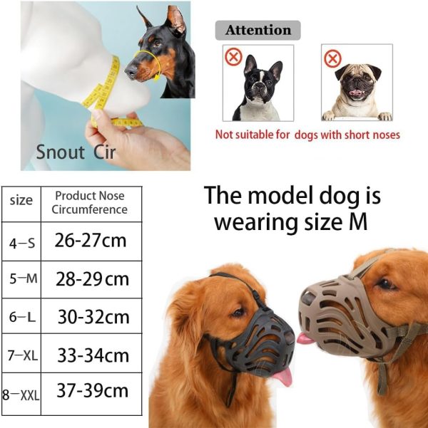 Dog Muzzle Silicone Large Breed Black L6 by Diketone-4