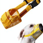 Dog Muzzle Adjustable Soft Cotton Mesh Breathable Lightweight M to XL-0