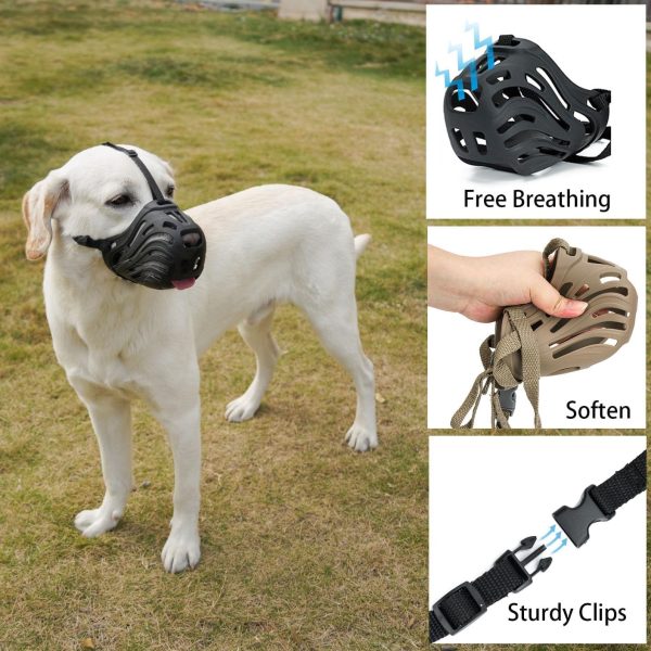 Dog Muzzle Silicone Large Breed Black L6 by Diketone-1