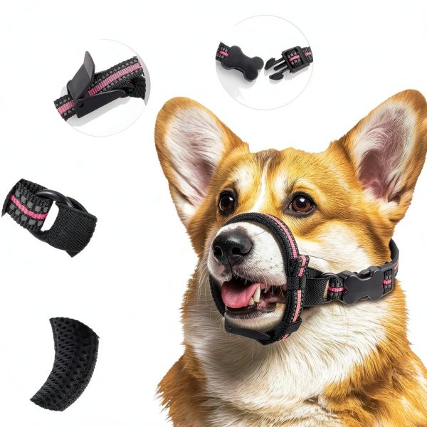 Dog Muzzle Wisle Adjustable Breathable Soft Muzzle for Small Large-1