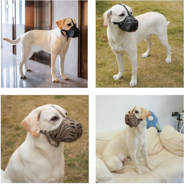 Dog Muzzle Silicone Large Breed Black L6 by Diketone-5