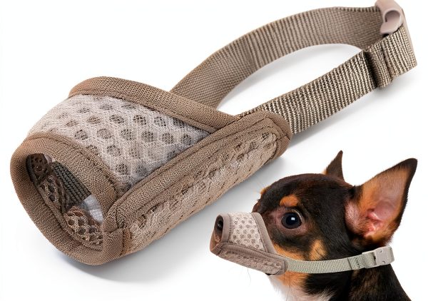 Dog Muzzle Mayerzon Soft Mesh for Small to Large Breeds Grey XXS-0