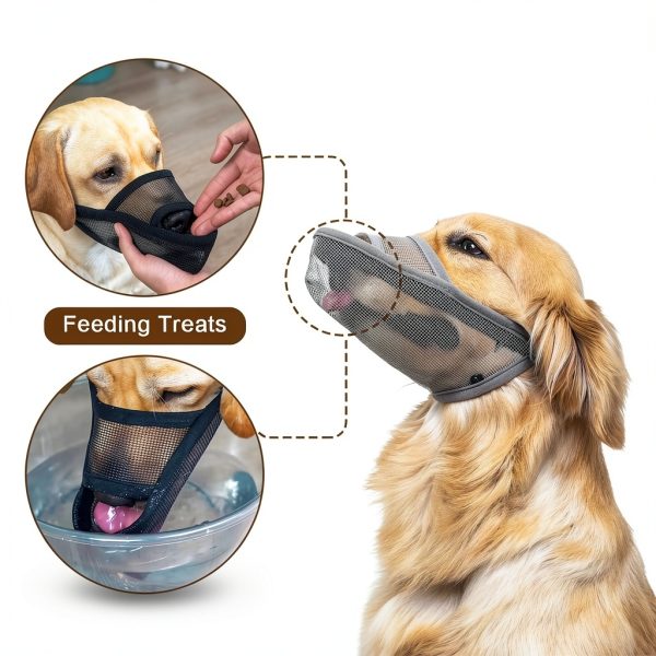 Crazy Felix Nylon Dog Muzzle – Breathable Mesh, Anti‑Bite, Black Small-5