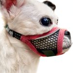 Dog Muzzle Moiilavin Soft Mesh Cherry‑Red XXS for Small Dogs-0