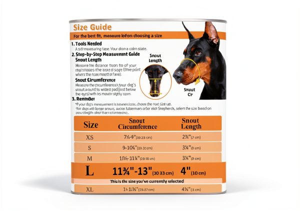 BARKLESS Basket Muzzle for Large Dogs, Humane Cage Mouth Cover, Black-4