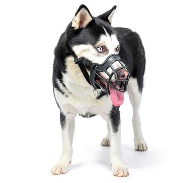Barkless Dog Muzzle Basket Design Lightweight TPE Silicone for Dogs-6