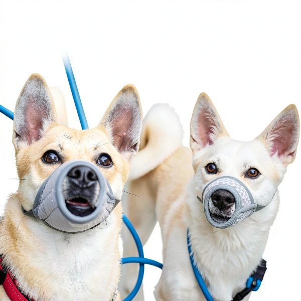 Dog Muzzle Mayerzon Soft Mesh for Small to Large Breeds Grey XXS-6