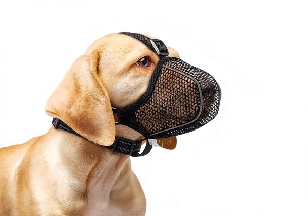 Dog Muzzle wisle Mesh Soft Adjustable Reflective for Small to Large-1