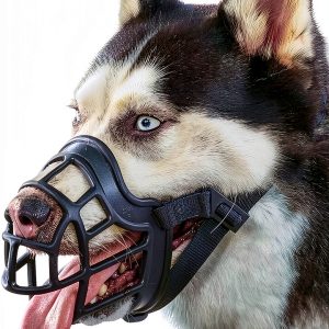 Barkless Dog Muzzle Basket Design Lightweight TPE Silicone for Dogs-0