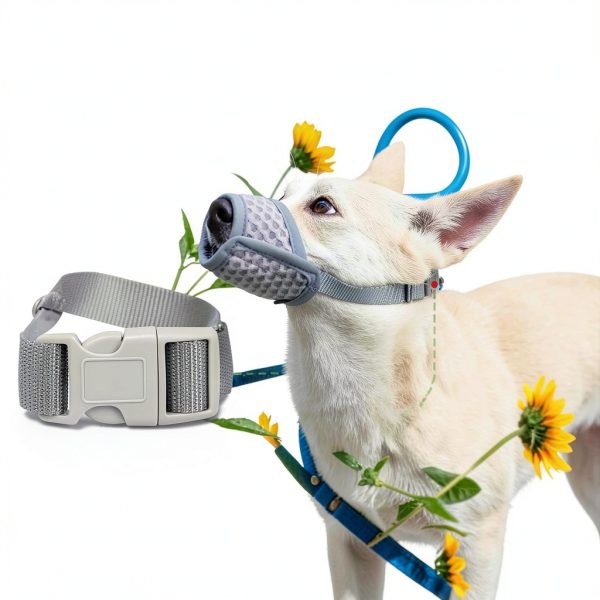 Dog Muzzle Mayerzon Soft Mesh for Small to Large Breeds Grey XXS-2