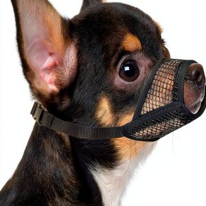 Dog Muzzle Mayerzon Soft Mesh Adjustable for Small to Large Breeds-0
