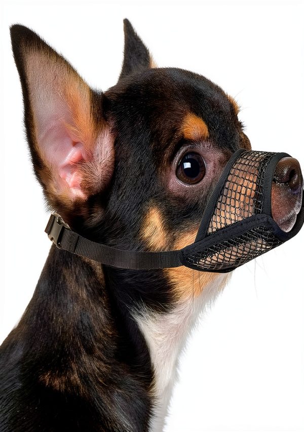 Dog Muzzle Mayerzon Soft Mesh Adjustable for Small to Large Breeds-0