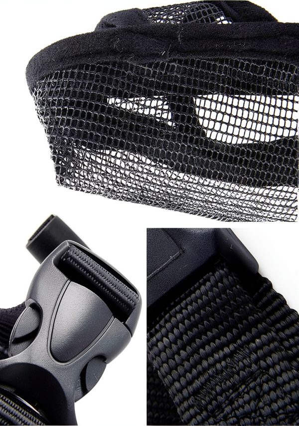 Crazy Felix Nylon Dog Muzzle – Breathable Mesh, Anti‑Bite, Black Small-7