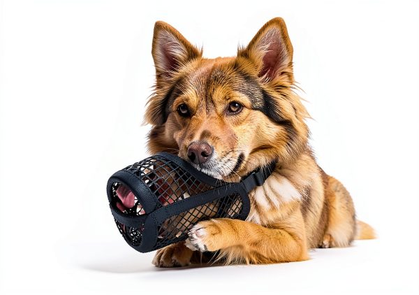 Dog Muzzle Mayerzon Soft Mesh Adjustable for Small to Large Breeds-4