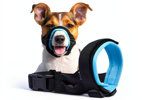 Gentle Muzzle Guard GoodBoy Soft Neoprene Padding Secure Fit Blue-0