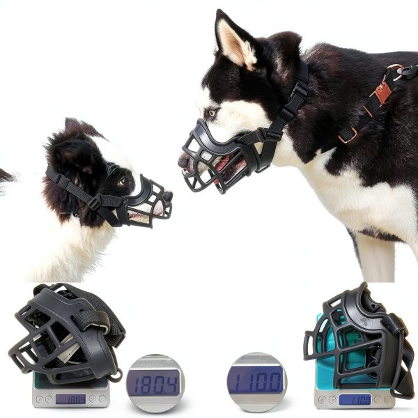 Barkless Dog Muzzle Basket Design Lightweight TPE Silicone for Dogs-3