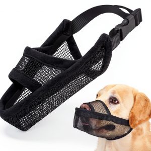 Crazy Felix Nylon Dog Muzzle – Breathable Mesh, Anti‑Bite, Black Small-0