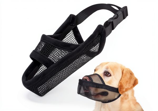 Crazy Felix Nylon Dog Muzzle – Breathable Mesh, Anti‑Bite, Black Small-0